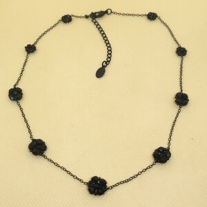 Liz Claiborne Black Floral Necklace
